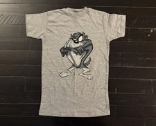 Boys Large 12-14 Taz Tanzanian Devil Looney Tunes Gray T Shirt Warner Bros