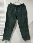 Brain Dead Corduroy Pants Mens Small Green Belted Straight Loose Leg Fit — photo 1
