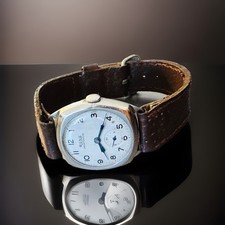 Antique RONE Sportsman Cal.1050 15 Jewels Chrome GWO Trench Swiss Men’s Watch