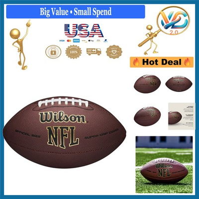 #ad NFL Super Grip Composite Football Official Size Brown Age 14 $53.49