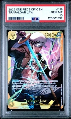 PSA 10 - 2025 One Piece Royal Blood Trafalgar Law #OP10-119 - SEC