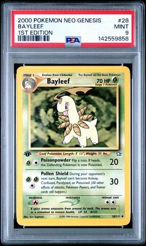 Bayleef (1st Edition) graded PSA 9 for sale on eBay