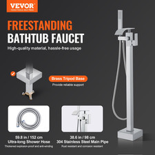 Freestanding Bathtub Faucet, Floor Mount, Freestanding Tub Filler, Shower Mixer