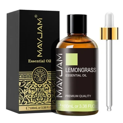 MAYJAM 100ml Lemongrass Pure Essential Oil for Aromatherapy Diffuser Massage DIY