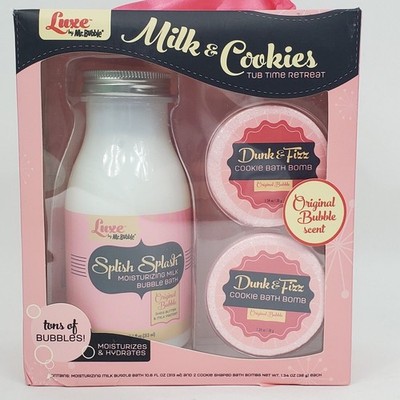 Mr. Bubble Luxe Milk & Cookies 'Original Bubble' Scent Bubble Bath + Bombs Kit