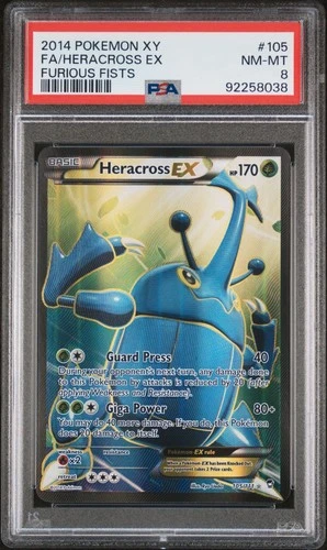 2014 Pokémon XY Furious Fists Heracross Ex 105/111 PSA 8