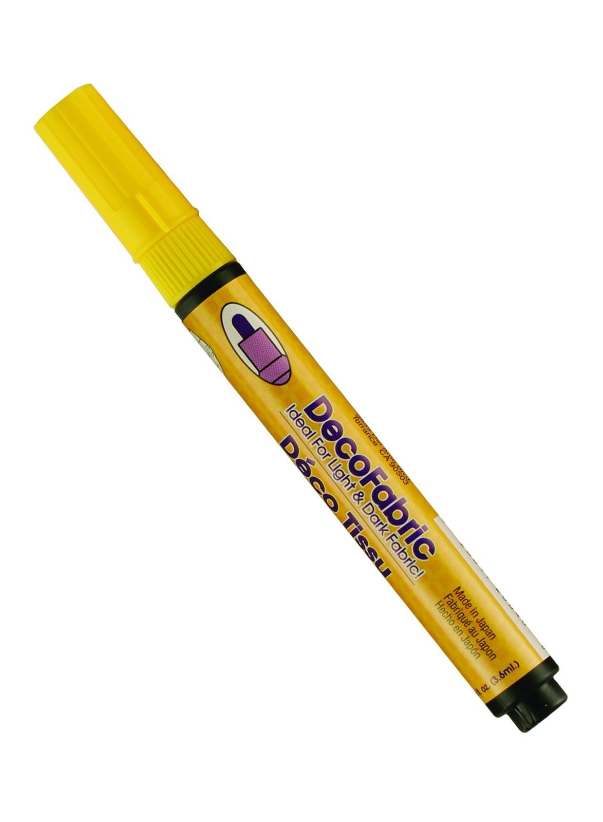 Uchida 222-C-5 Marvy Deco Fabric Fine Point Tip Marker, Yell