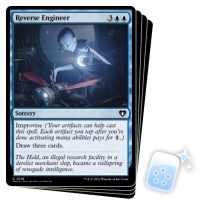 REVERSE ENGINEER X4 Commander Masters Magic MTG MINT CARD