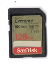 SanDisk Extreme 128GB SDXC I 150MB/s U3 V30 Class 10 Camera Memory Card