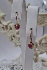 Delicate Romantic Ruby Vintage EARRINGS GOLD 583 USSR