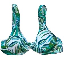 Shade  Shore Womens Bikini Top Tropical Print 34B Underwire  Removable Pads