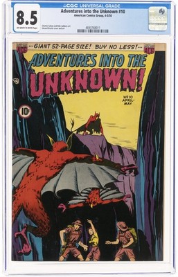 Adventures into the Unknown 10 CGC 8.5 1950 ACG Pre-Code Horror