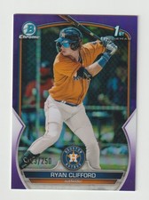 2023 Bowman Chrome Ryan Clifford RC Purple Refractor SN 023/250 Astros *BCGUYS*