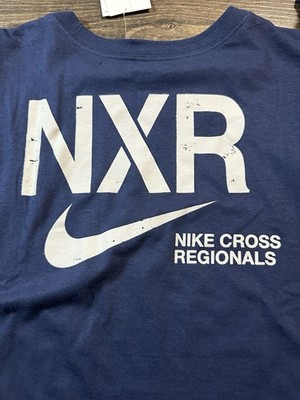 Nike NXR Cross Regional Crew Neck Long Sleeve Tshirt Navy Medium