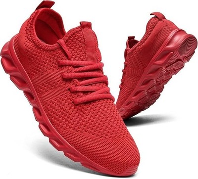 Damen Sportschuhe Sneaker Rot Mesh Atmungsaktiv Freizeit Laufschuhe Gr 40