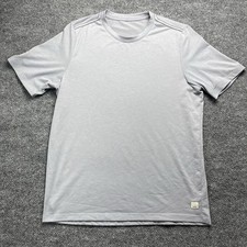 Vuori Strato Tech Tee Mens Medium Light Grey Heather Short Sleeve Shirt V195