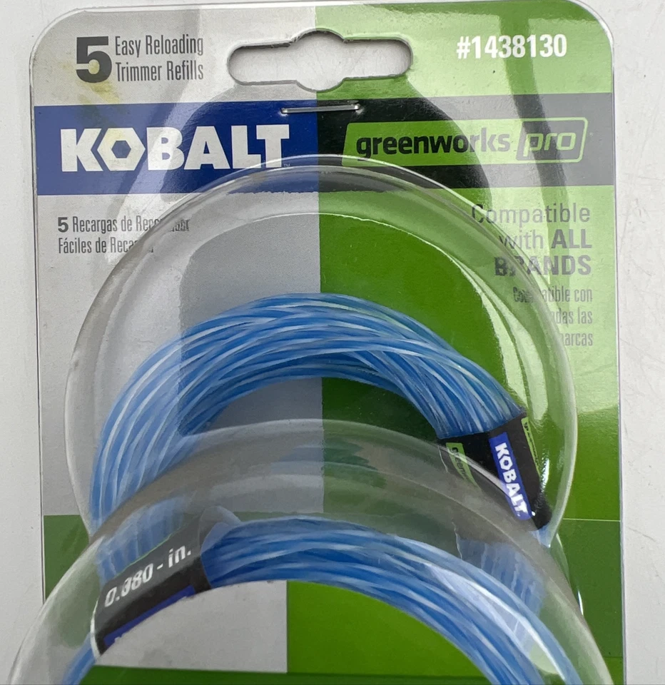 Kobalt Greenworks Pro 5 easy 0.080 reloading trimmer refills 1438130 New - Image 2 of 4