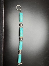 Mexico ATI Sterling Silver Turquoise Bracelet