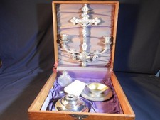 Antique 1890's Homan's Sick Call Box Catholic Priest's Last Rites Travel Box