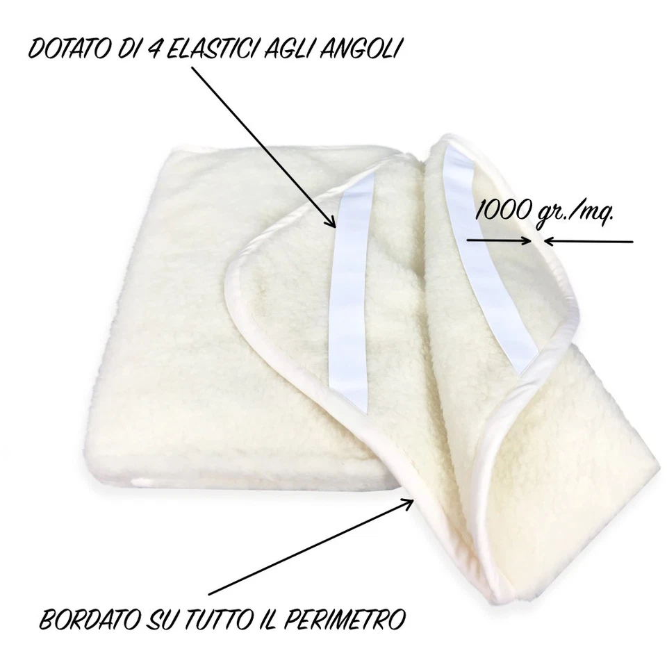 COPRIMATERASSO Topper MARY in vera LANA MERINOS 1000 gr. in 11 misure differenti - Image 4 of 4