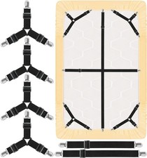 Fitted Bed Sheet Clips Bed Sheet Straps Keep Sheets in Place, Sturdy Thickene...
