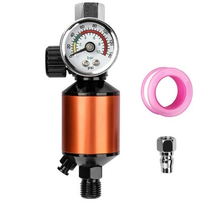 YUZES 1/4'' NPT Air Compressor Filter Regulator Combo, with Drain Valve and Ga...