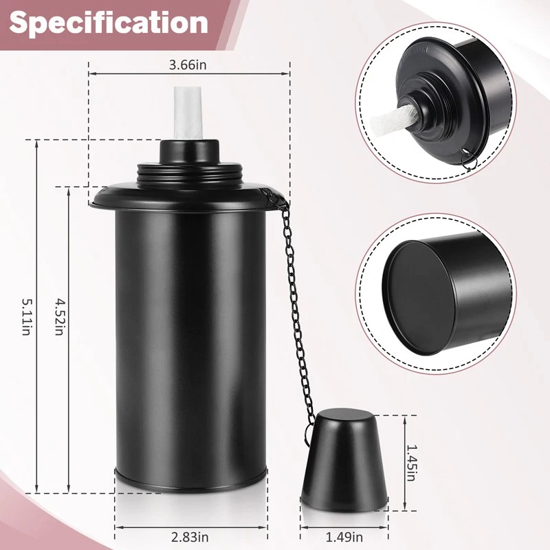 12oz Torch Canisters, 4 Packs Replacement Torch Refillable Canisters with Wicks  - Image 2 of 4