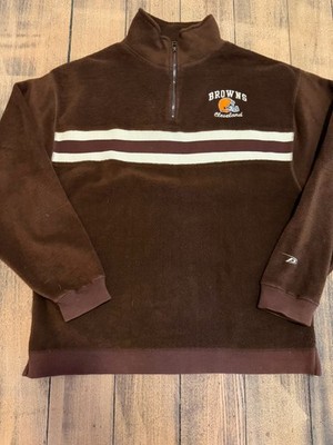 Pro Player Vintage Cleveland Browns 1/4 Zip Fleece Pullover Size L