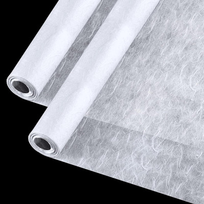 Geyee 2 Rolls 10.43 X 287.4 Inch of Mulberry Paper Traditional Handmade Rice Pap