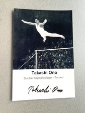 Takashi Ono 5x Olympic Champions 1956-64 Gymnastics Signed Photo 10x15 Autograph