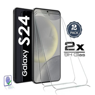 2X für Samsung Galaxy S24 5G - Panzerfolie Echt Glas Vollkleber 9H Schutzglas