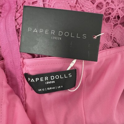 Paper Dolls London women's sheath Lace dress pink open shoulders size 8 | eBay Paper Dolls London women's sheath Lace dress pink open shoulders size 8 | eBay