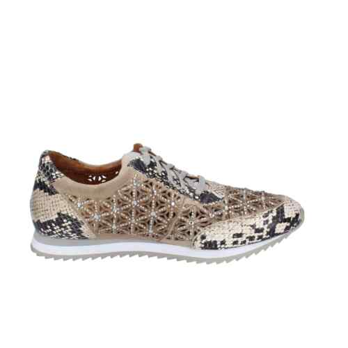 Chaussures femme FEMME PLUS 38 EU baskets marron daim beige strass BC565-38 - Photo 3 sur 5