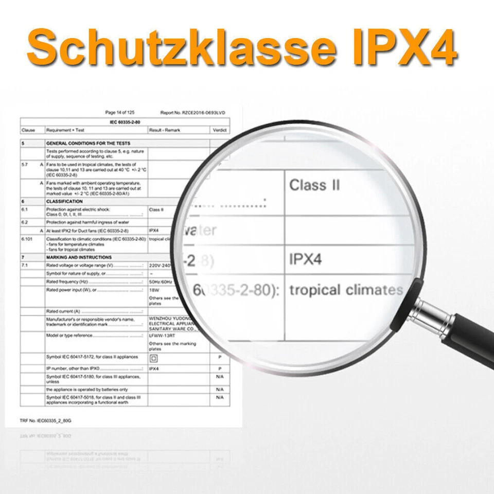 Badlüfter leise Ø 100mm mit Feuchtesensor Nachlauf Bad WC Wand Ventilator Abluft - Bild 4 von 4