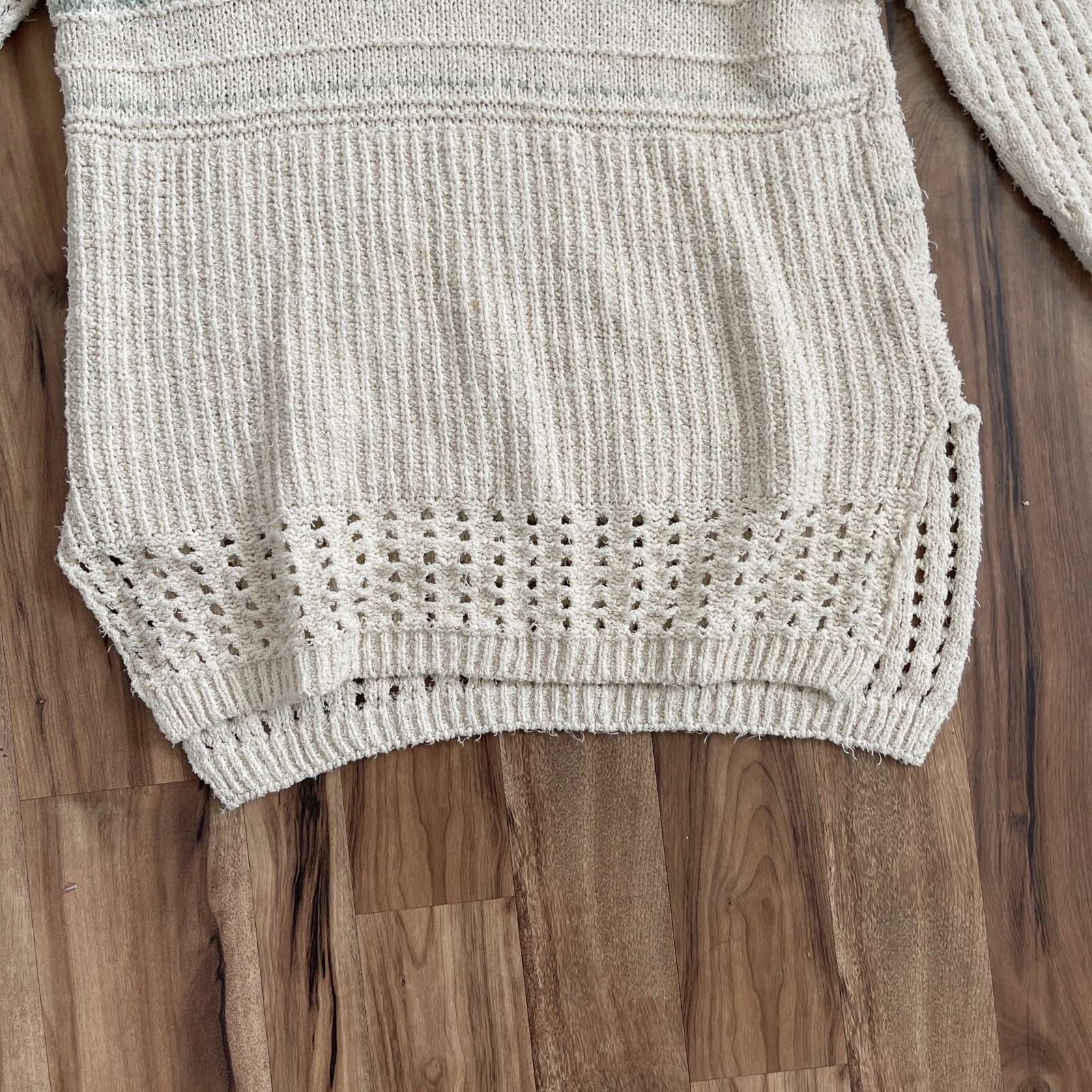 OFF WHITE "Felpa con cappuccio Free People oversize taglia piccola crema ""quella che voglio"""