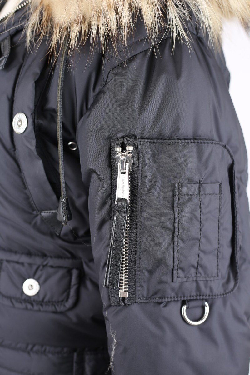 RARE Dsquared Fighting Dudes Coat Down Puffer Jacket Fur RARE Dsquared Fighting Dudes Coat Down Puffer Jacket Fur
