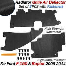 3PCS Radiator Support Grille Air Deflector Kit For Ford F-150 2009-2014 Raptor 