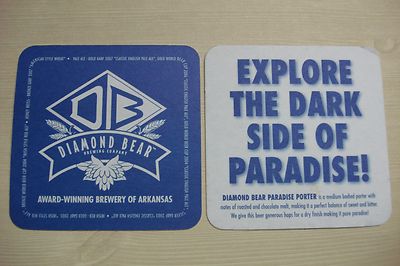 Beer Brewery Coaster ~ DIAMOND BEAR Brewing ~ Explore The Dark Side of Paradise