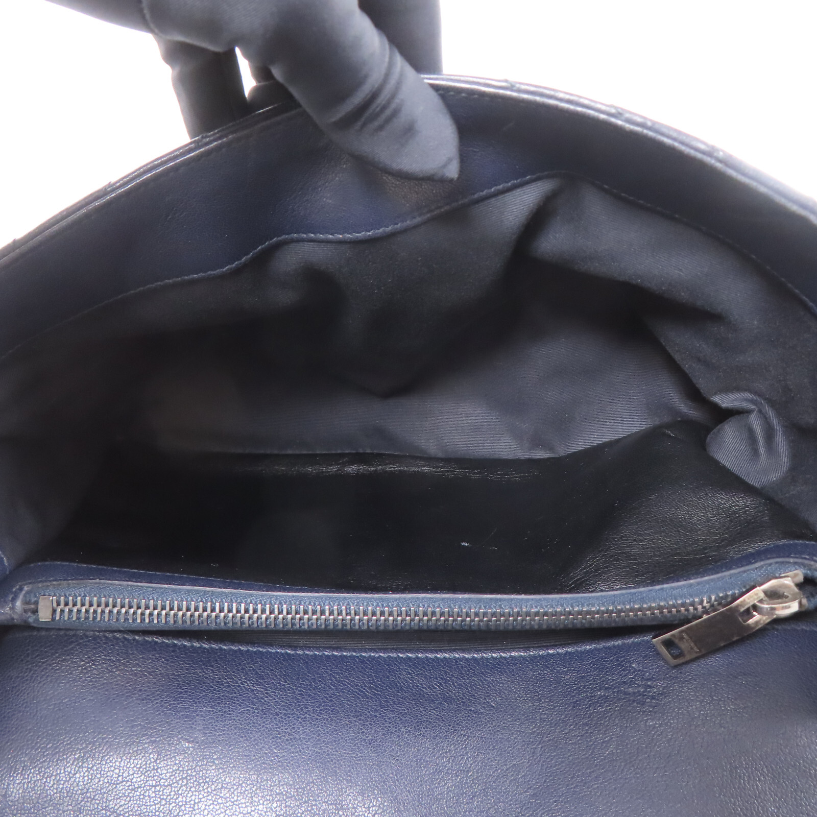 Borsa a tracolla SAINT LAURENT YSL 2 vie catena pelle di vitello blu navy