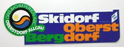 Autocollant Vintage Oberstdorf Söllereckbahn – Cabines Remontée Mécanique Années 80 – Neuf