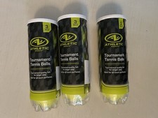 Athletic Works Pressurized Tennis Balls 3 Can Set NEW 9 Balls Total