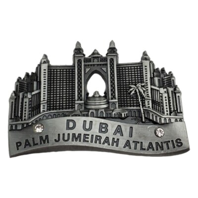 Dubai Fridge Magnet Souvenir Travel Tourist Gift Palm Jumeirah Atlantis UAE City