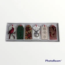 NEW Christmas Holiday Tie On Gift Tags Labels Gift - Pack Of 10 Cardinal Deer
