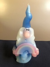 VINTAGE NORTHERN LIGHTS 7" WEE WIZARD RAINBOW CANDLE ARTIST SIGNED MADE IN USA