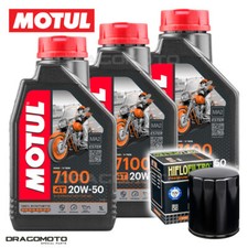 Harley-Davidson XR 1200X LD 2009-2010 Tagliando Olio Motul 7100 20W-50 4T 3 l...