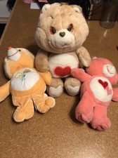 Care Bears Lot Or 3 Pushed Stuffed Talking - Friend, Love A lot, Tender heart