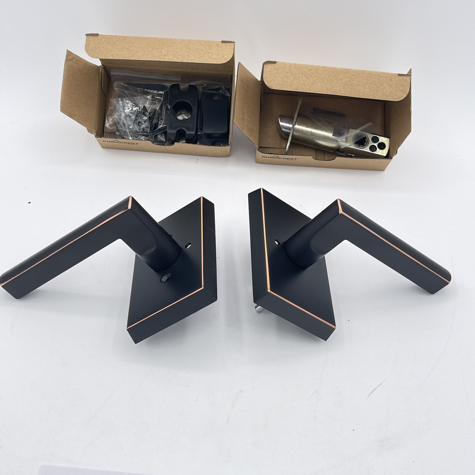 Logan Privacy Door Lever Vintage Bronze LN102 11P-image