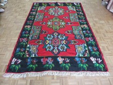6 x 9 Hand Knotted Red Bessarabian Kilim Oriental Rug G9851