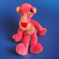 Pink Panther Plush Stuffed Animal 1980 Mighty Star 17 Inches Vintage