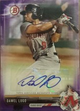 Dawel Lugo autographed Baseball Card 2017 Bowman Purple #PADLU LE 63/250